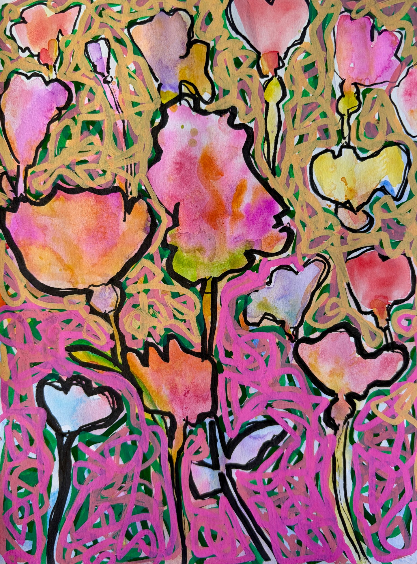 Tangled in Light, 6"x 9"