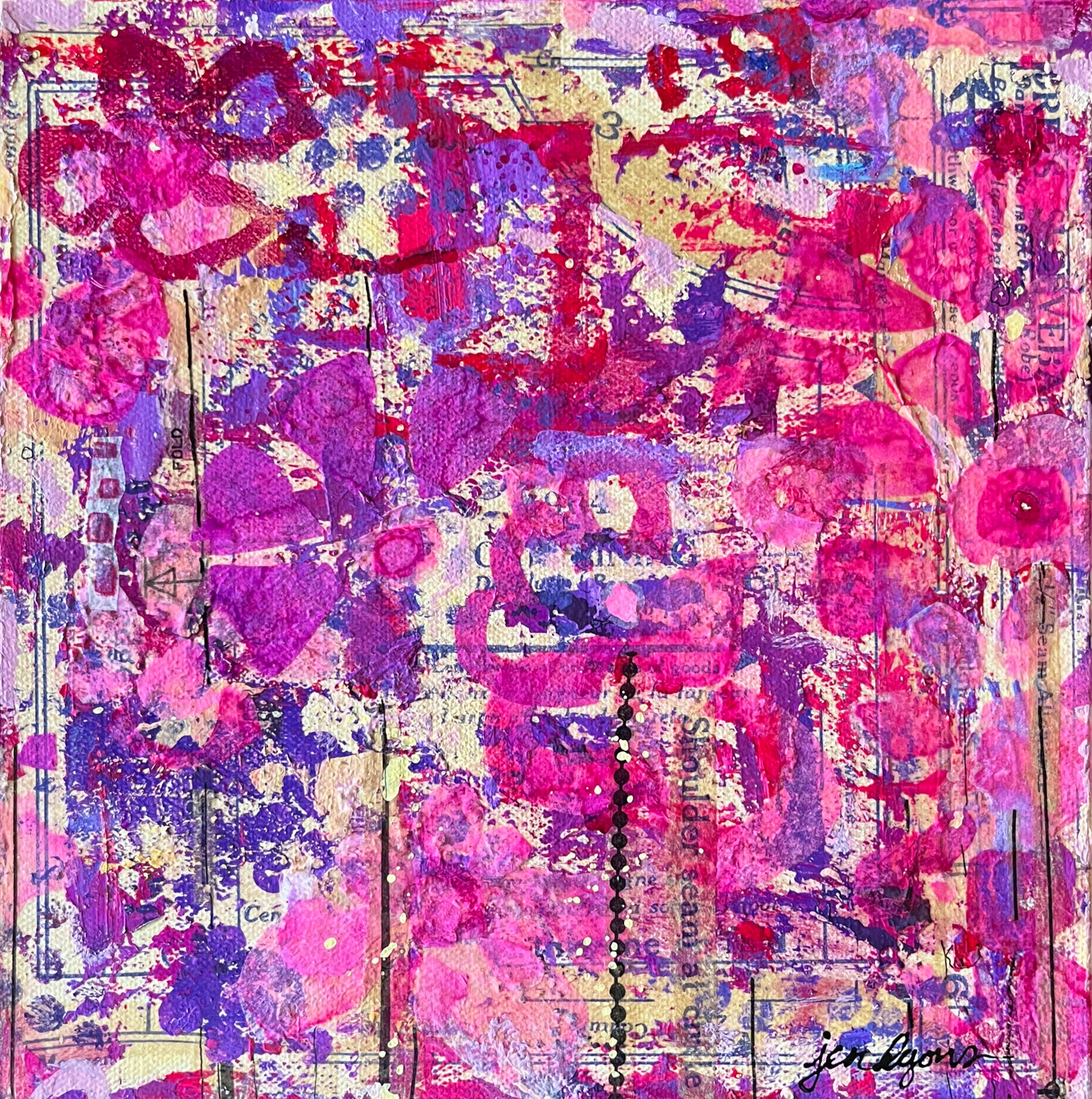 Floral Fusion, 10" x 10"