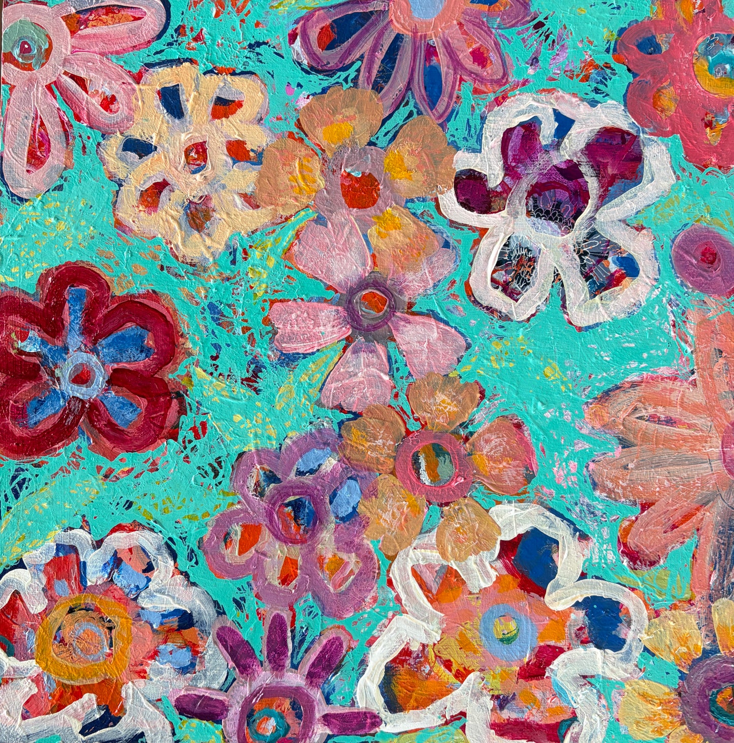 Sea Flowers, 12"x12"