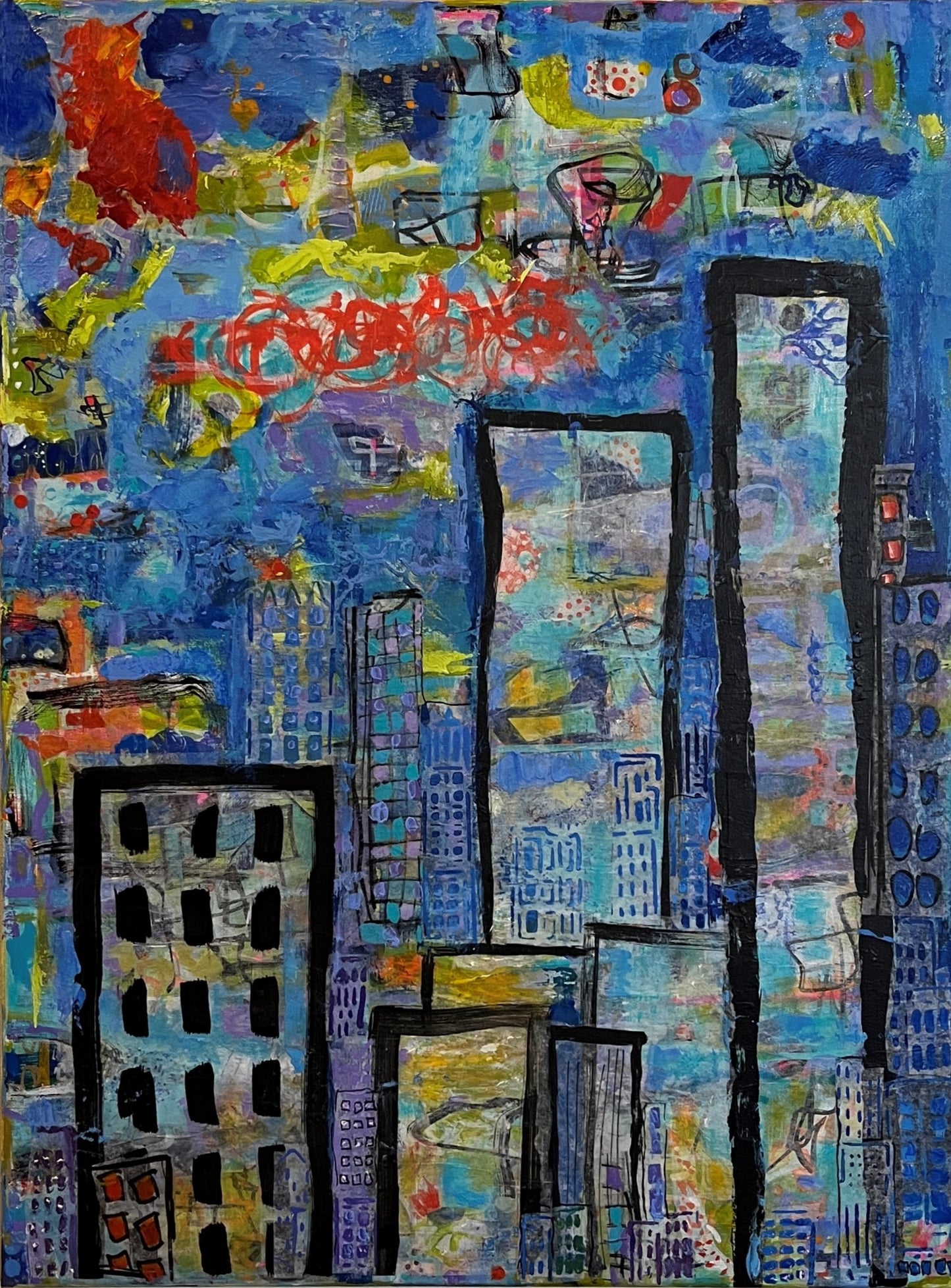 Blue City, 18" x 24"