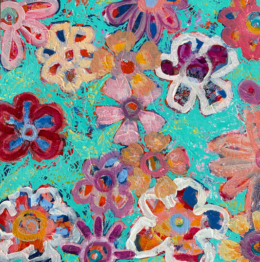 Sea Flowers, 12"x12"